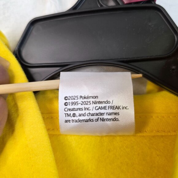 Pokemon Pikachu Yellow Hoodie Jacket S 6/7 Kids Cotton Blend - Picture 5 of 6